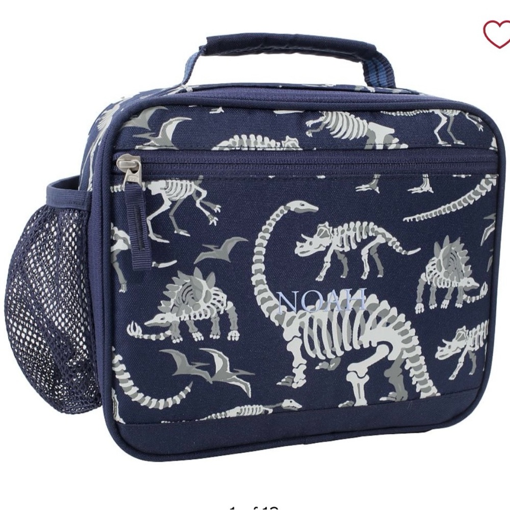 Pottery Barn Mackenzie Navy Dino Bones Glow-in-the-Dark Lunch Boxes
